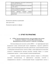  Отчет по практике по теме Региональная инспекция Федеральной налоговой службы России как основное звено организации системы налоговых органов