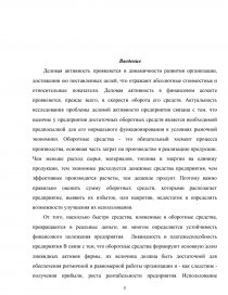 Контрольная работа: Оценка деловой активности компании 2