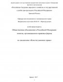 Общественные объединения в Российской Федерации: понятие, организационно-правовые формы