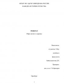 Реферат: Основы здорового образа жизни студентов