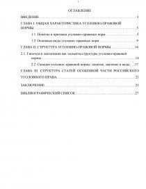 Курсовая работа по теме Норма уголовного права: понятие, виды, структура