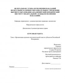 Курсовая работа по теме Федеральные органы исполнительной власти Российской Федерации