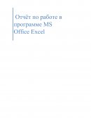 Отчёт по работе в программе MS Office Excel