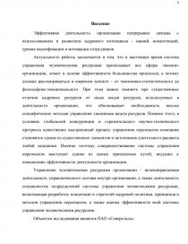 Курсовая работа: Управление человеческими ресурсами