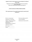 Отчет по педагогической практике в Уральском государственном экономическом университете