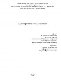 Реферат: Экономико-географическая характеристика Белоруссии