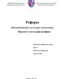 Культура философского мышления фундамент профессиональной деятельности