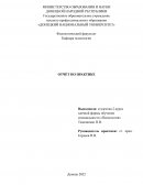 Отчет по практике на базе кафедры психологии Донецкого Национального университета