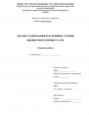 Анализ содержания и основных этапов бюджетного процесса РФ
