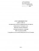 Аттестационный отчет для присвоения высшей квалификационной категории по специальности «Акушерское дело»