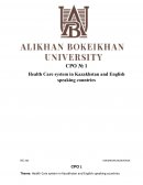 Health Care system in Kazakhstan and English speaking countries