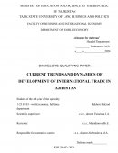 Main problems and prospects for the development of international trade in Tajikistan