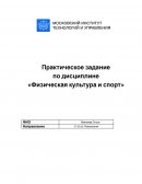 Практическое задание по «Физической культуре и спорту»