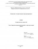 Управление программой при работе с простыми типами