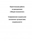 Современная социальная онтология: путешествие социальности