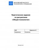 Практическое задание по «Общей психологии»