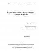 Психологический анализ личности подростка