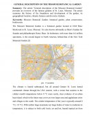 General description of the Missouri Botanical Garden