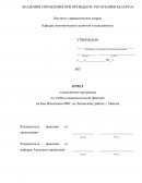 Отчет по практике на базе Инспекции МНС по Ленинскому району г. Минска