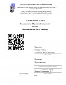 Разработка паспорта проекта Разработка паспорта проекта