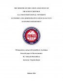 Oil dependency and growth instability in Azerbaijan Oil dependency and growth instability in Azerbaijan